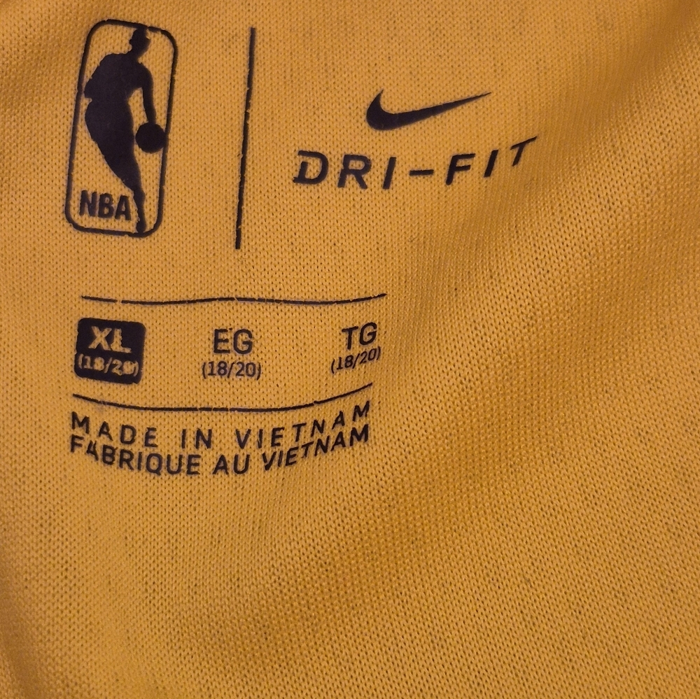 Golden State Size XL Nike Yellow and Blue NBA Shorts - Picture 6 of 6